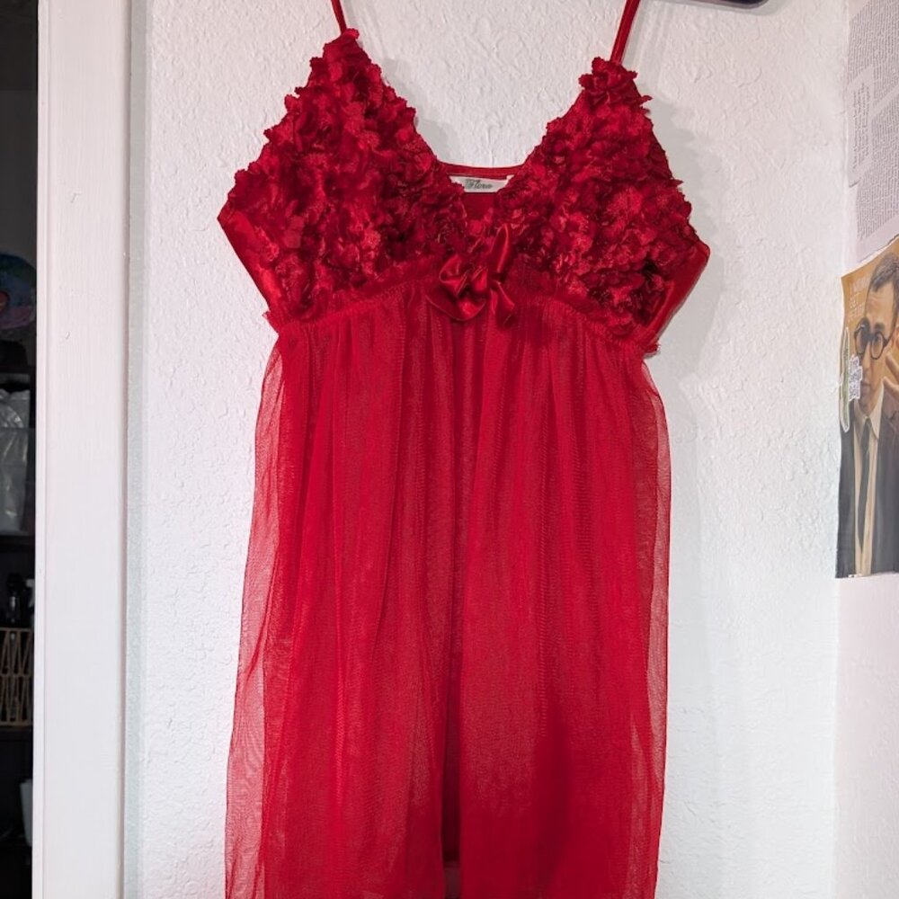 Flora Red Lingerie